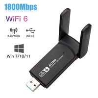 1800Mbps USB WiFi 6 Adapter AX1800 Network Card For PC Win7/Win10/Win11 Dual Band 5GHz 2.4GHz Wi Fi Receptor Antenna