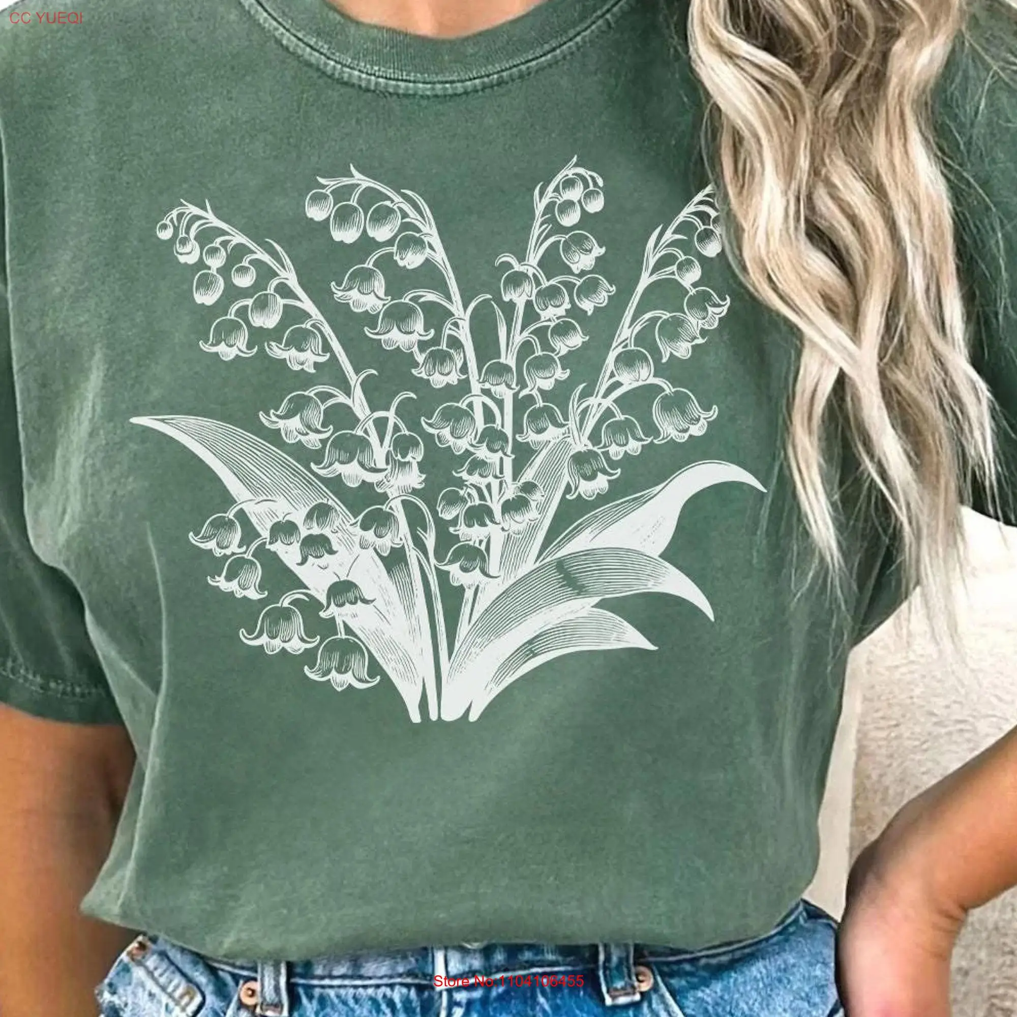 Lily Of The Valley Comfort Colors T Shirt Flower Plant Cute long or short sleeves