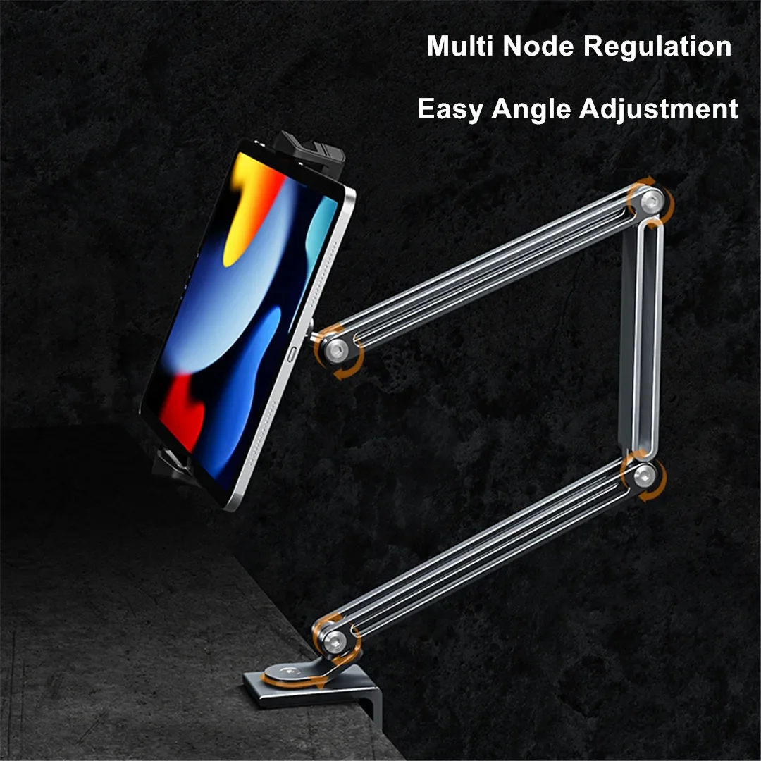 Heavy Duty Metal Tablet Holder for iPad Pro 12.9 Tablet Stand for Samsung Galaxy Tab S7 S8 Plus Fe Lite 12.4’’ Clamp Mount