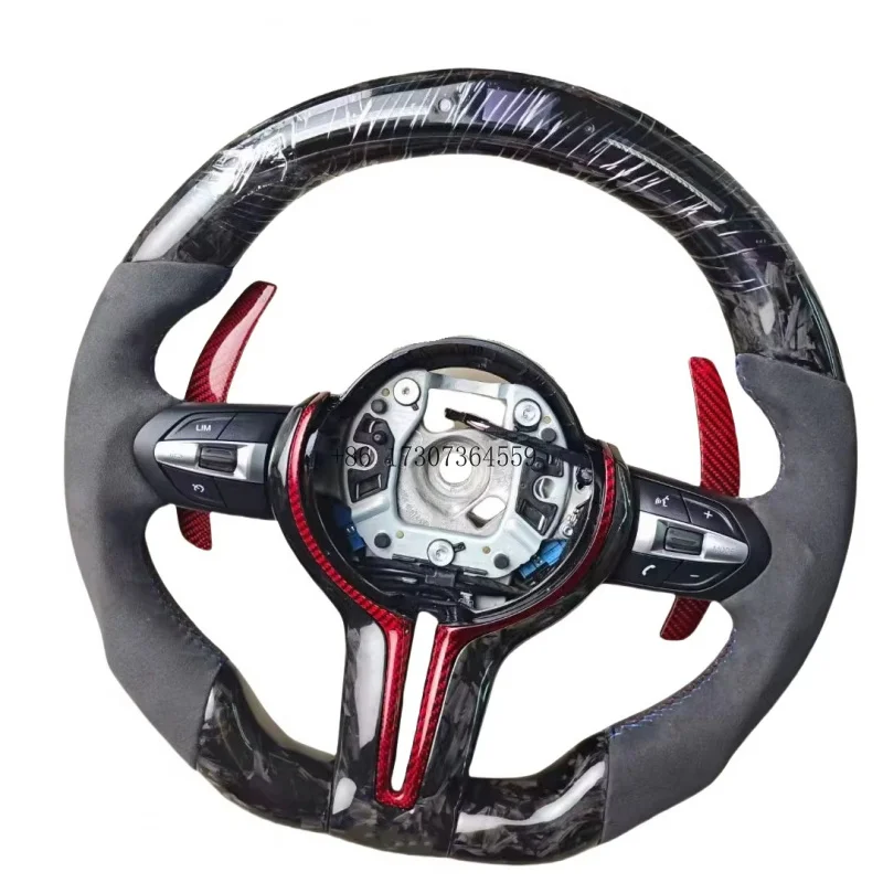 

Рулевое колесо на заказ для BMW M3 M4 M5, полный спектр модифицированного светодиодного руля из углеродного волокна