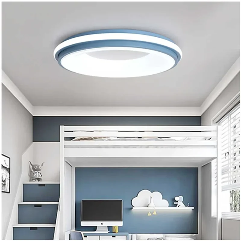 Nordic LED Ceiling Light Macaron Originality Circular Color Modern Ceiling Lamp Balcony Bedroom Study Room Aisles Home Lighting
