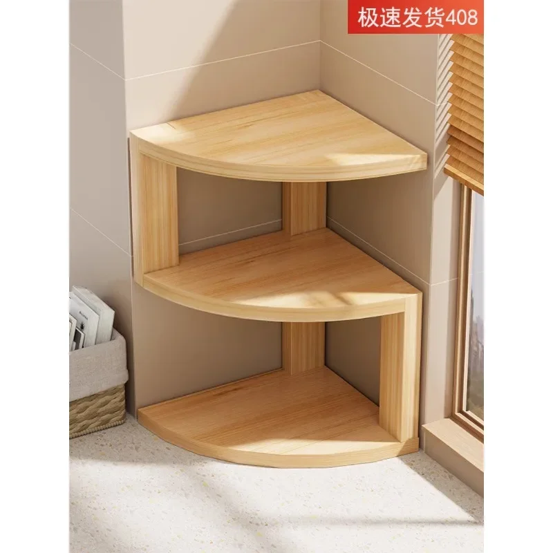 Desktop bookshelf corner shelf desk desk corner cabinet table small bookcase bedroom bedside corner storage rack