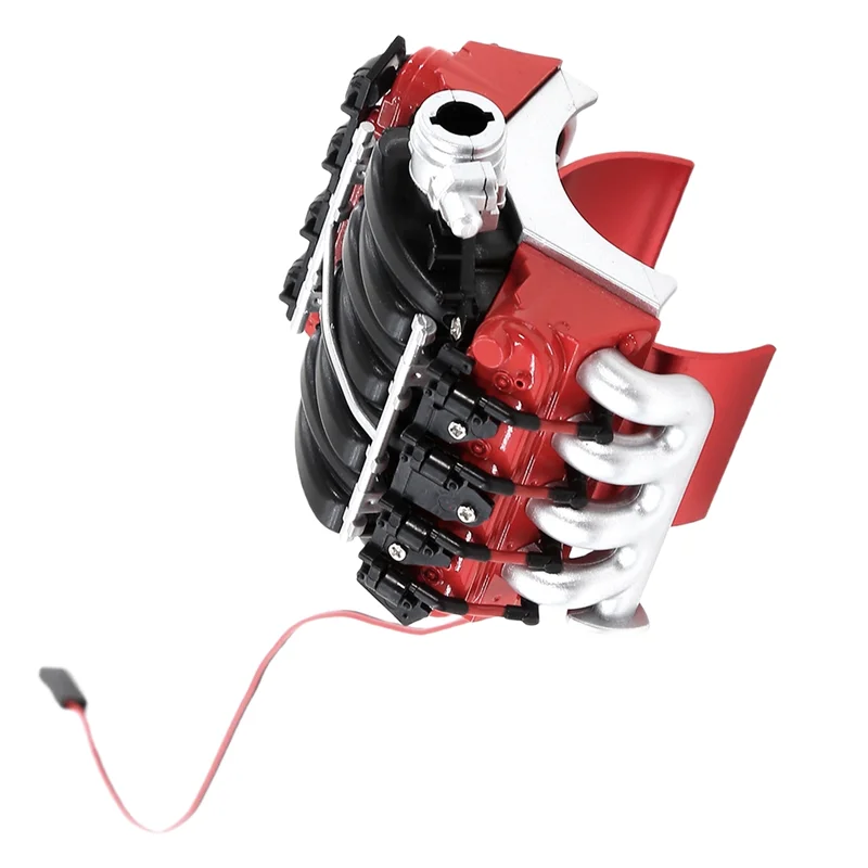 AINY-Simulate LS7 V8 محرك المحرك مروحة مشعاع ل 1/10 RC الزاحف سيارة SCX10 TRX4 D90