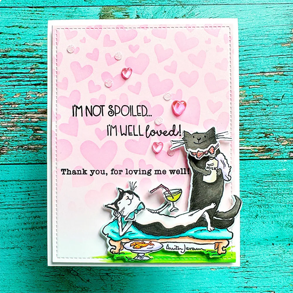 Team Lift You Higher Picnic Cats Treat Yourself Best In Me Play Ball Dog Tiny Bird Worm Cutting Dies Match Clear Stamp Crafts