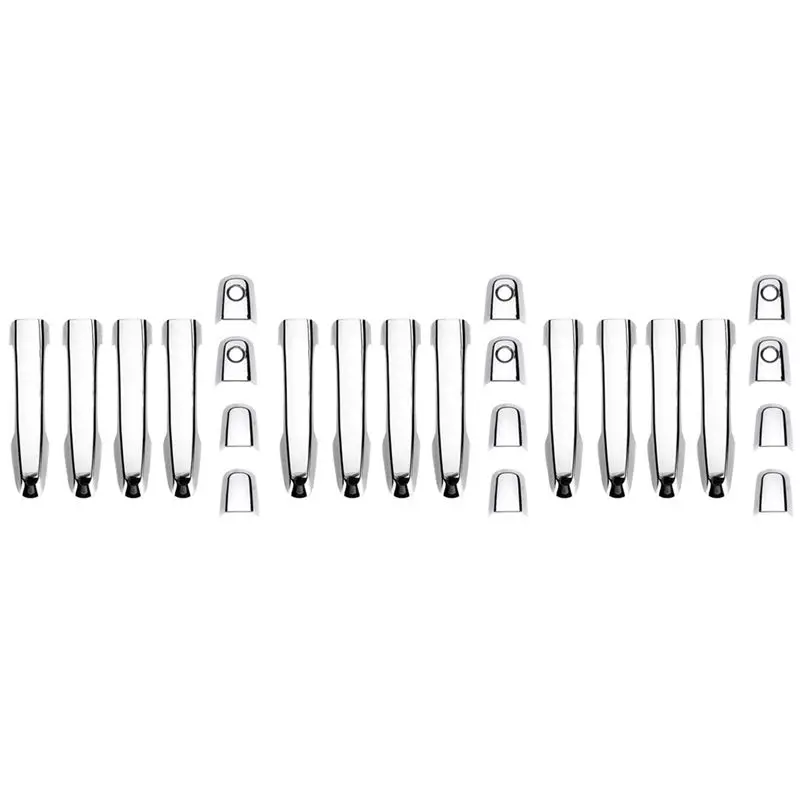 Stablize 24Pcs For Mitsubishi L200 Triton Pickup 2006-2014 Chrome Door Handle Cover Trim