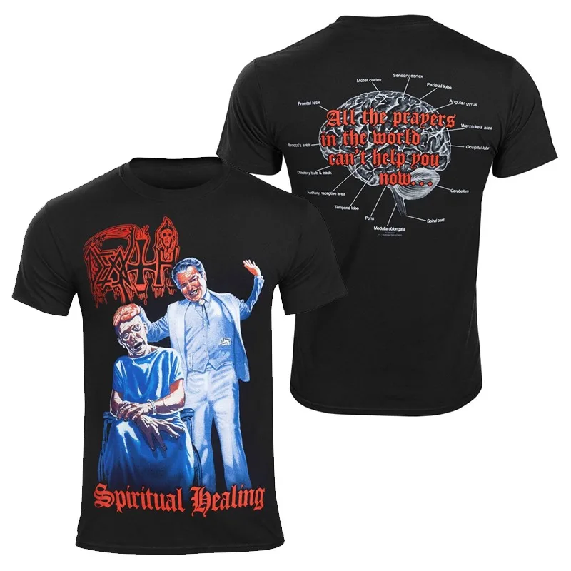 New DEATH Metal Band Rock Thrash Thrash Metal American Vintage Character Picture Dark Short-sleeved T-shirt