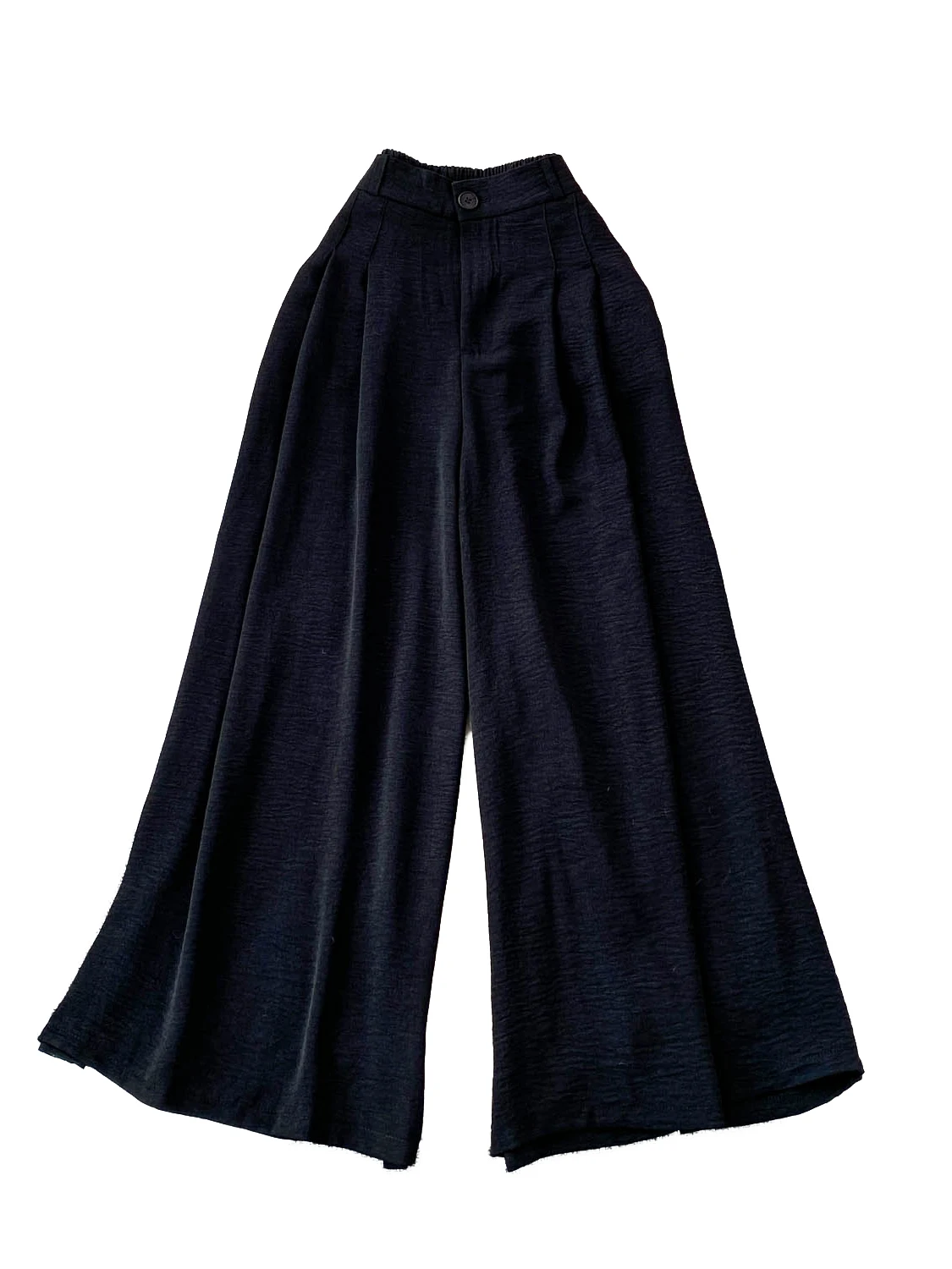 Hohe Taille Bla Breite Bein Hosen frauen Sommer Casual Anzug Lose Vielseitig Gefaltete Lange Hosen Pendeln Sle Koreanische Faion