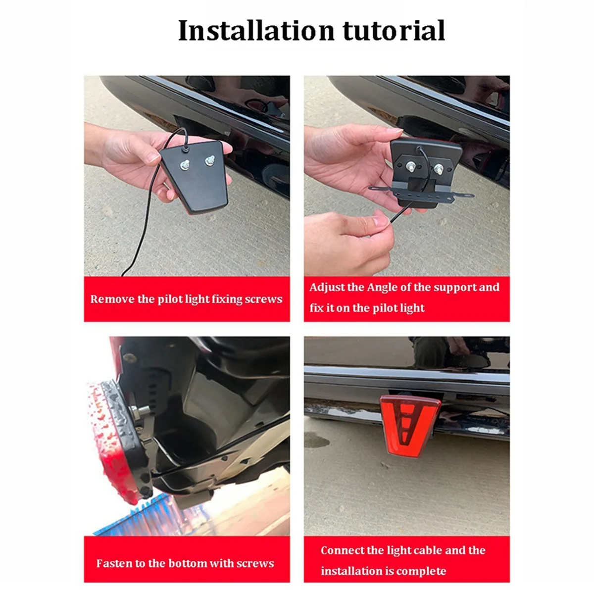 LED F1 V نمط ضوء الفرامل العالمي سيارة الخلفية القيادة الضباب الطيار أضواء الخلفية الذيل الثالث مصباح مكبح لسيارة SUV JDM BBA