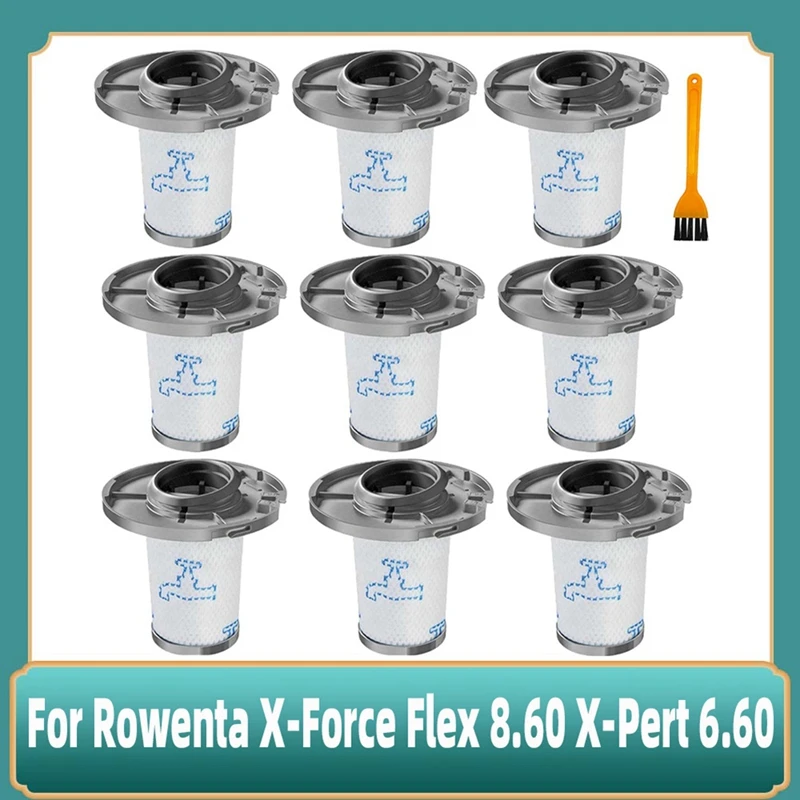 【Must-Haves】Filtro lavable para Rowenta x-force Flex 8,60 x-pert 6,60 accesorio para aspiradora inalámbrica filtro HEPA de repuesto