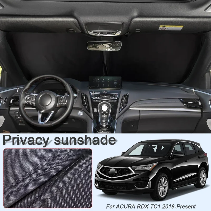 Picture 3: Car Black Window Privacy Sunshade Auto Anti-UV Heat Insulation Protect Cover Interior Accessory For ACURA RDX TC1 2018-Present