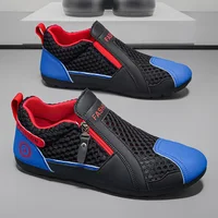 Mocassins pour hommes, chaussures de course respirantes pour hommes, baskets légères en maille à semelle souple, baskets décontractées sportives, chaussures d'été tendance 3