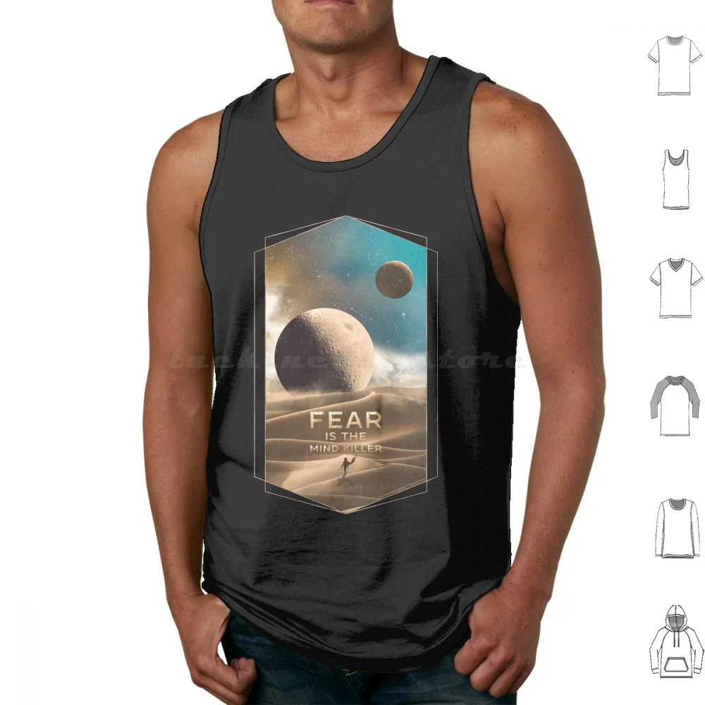 Moons , Muad’dib On Arrakis Tank Tops Print Cotton 2020 Movie Fan Art Rbpartnerprogram House Faction Logotype Logo