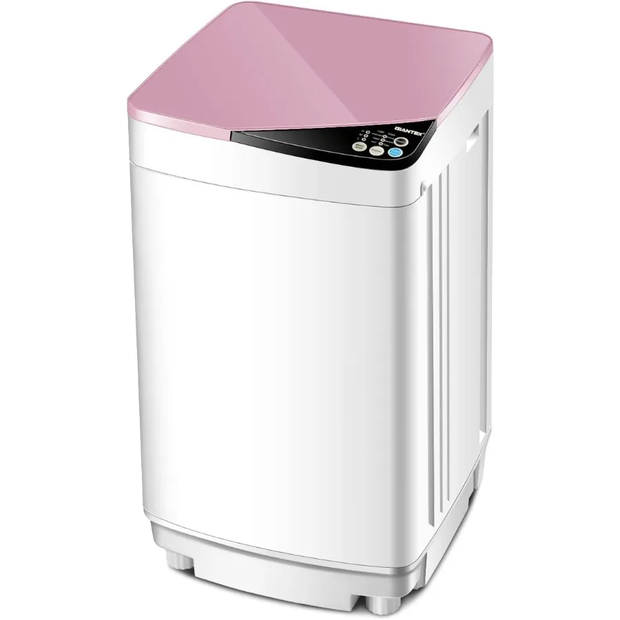 

Full-Automatic Portable Washing Machine with 7.7 lbs Capacity for Apartments and Camping: Compact Laundry Washer with Built-in