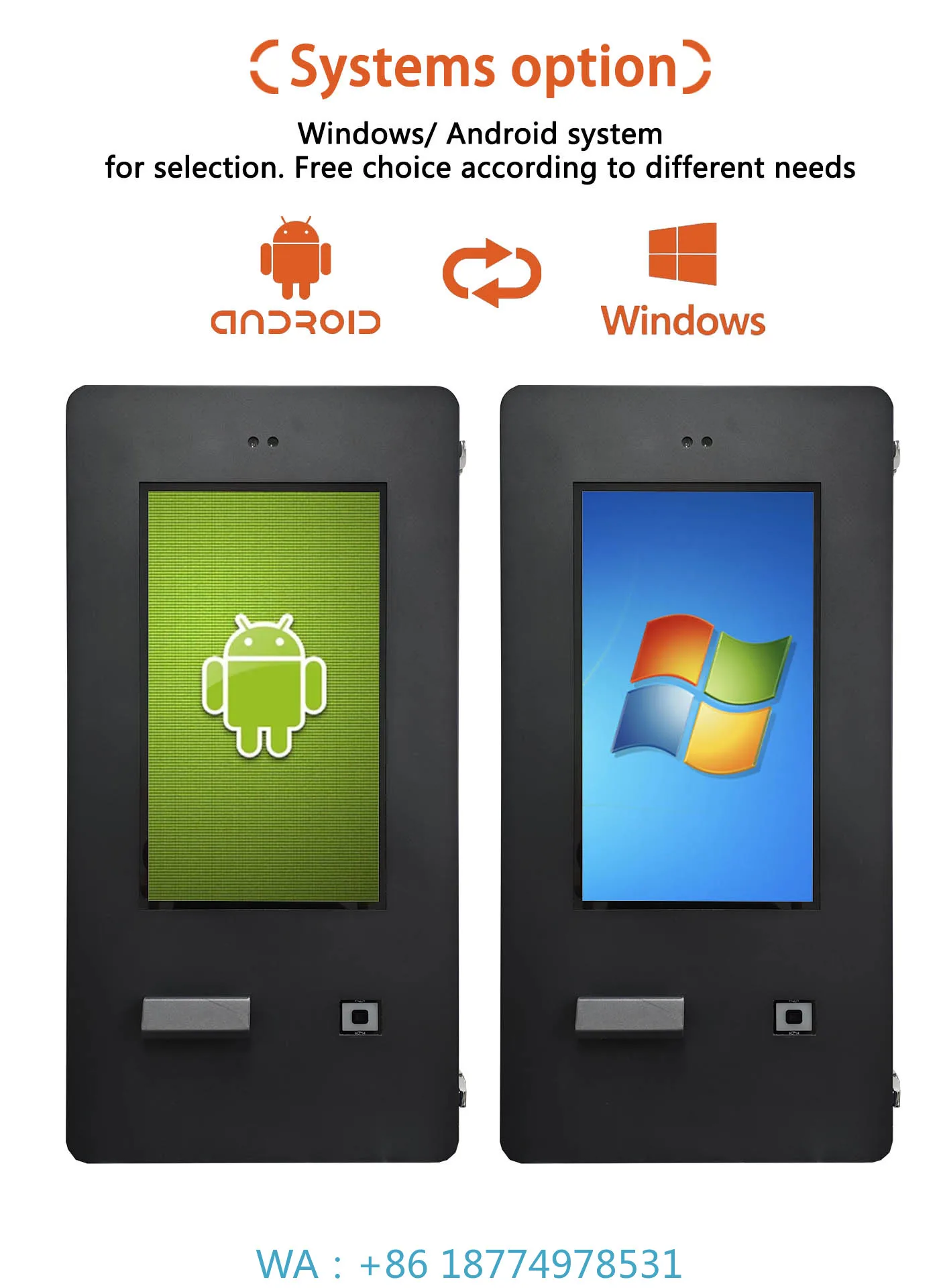 

Machine for Car Parking Wall-Mounted Floor Standing SDK Function 24" IP65 Waterproof Outdoor Self-Service Touch Screen Payment