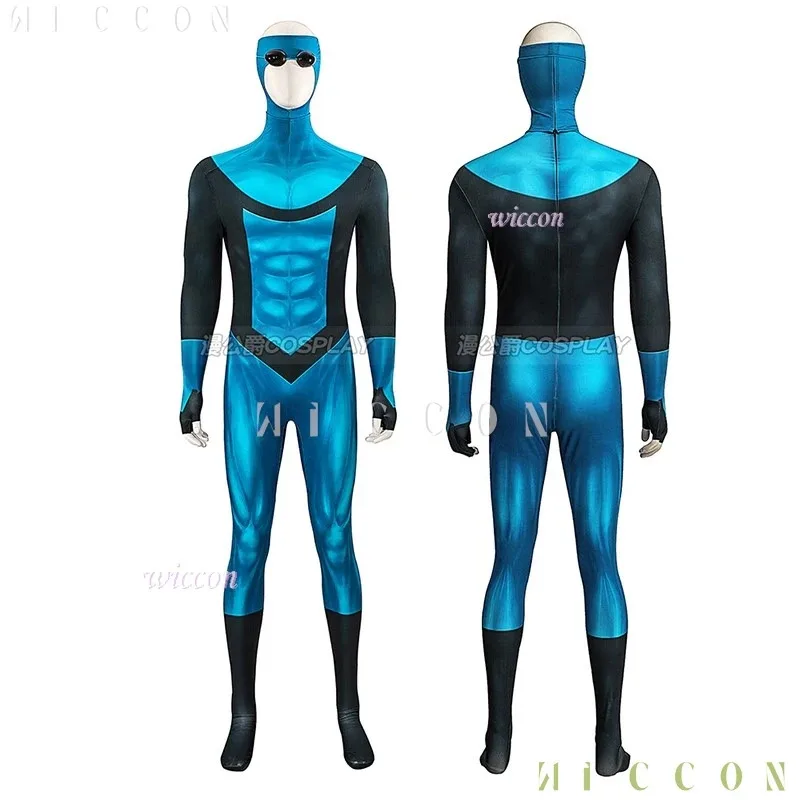 

Mark Invincible S3 Cos Grayson Косплей Костюм Синий Комбинезон Супергерой Хэллоуин Аниме Комикс Invencible Мужской Костюм Для Ролевых Игр 3XL