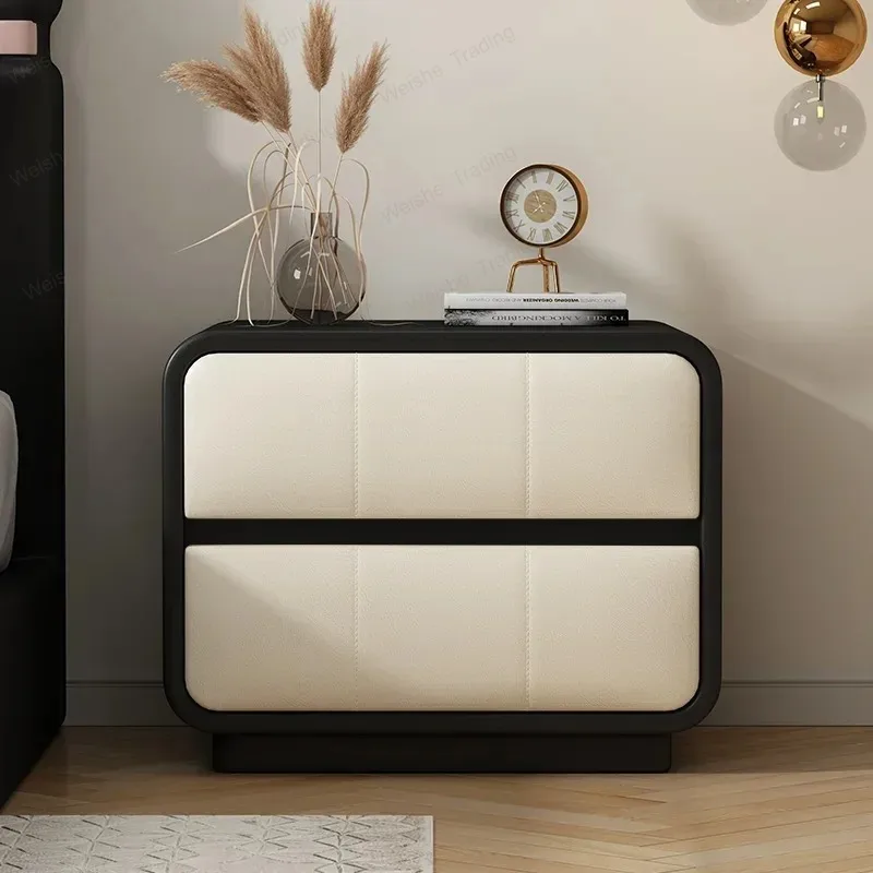 Chic Trendy Nightstand Luxury Modern Nordic Elegant Simple Fine Indoor Layout Table Bedroom Furniture