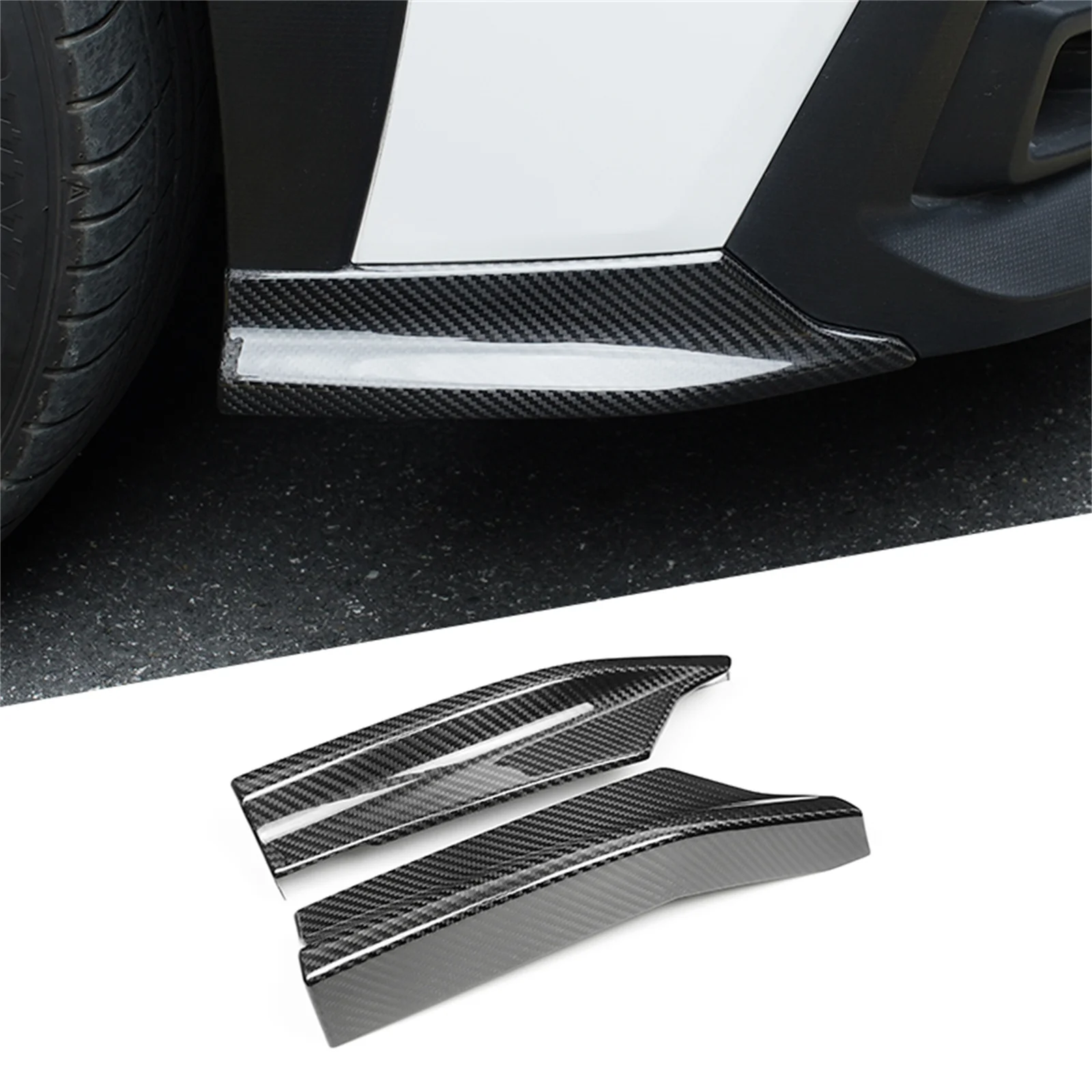 

For Subaru WRX 2022-2024 Front Bumper Side Corner Cover Trim Real Carbon Fiber Car Lower Splitter Spoiler Guard Plate Protector