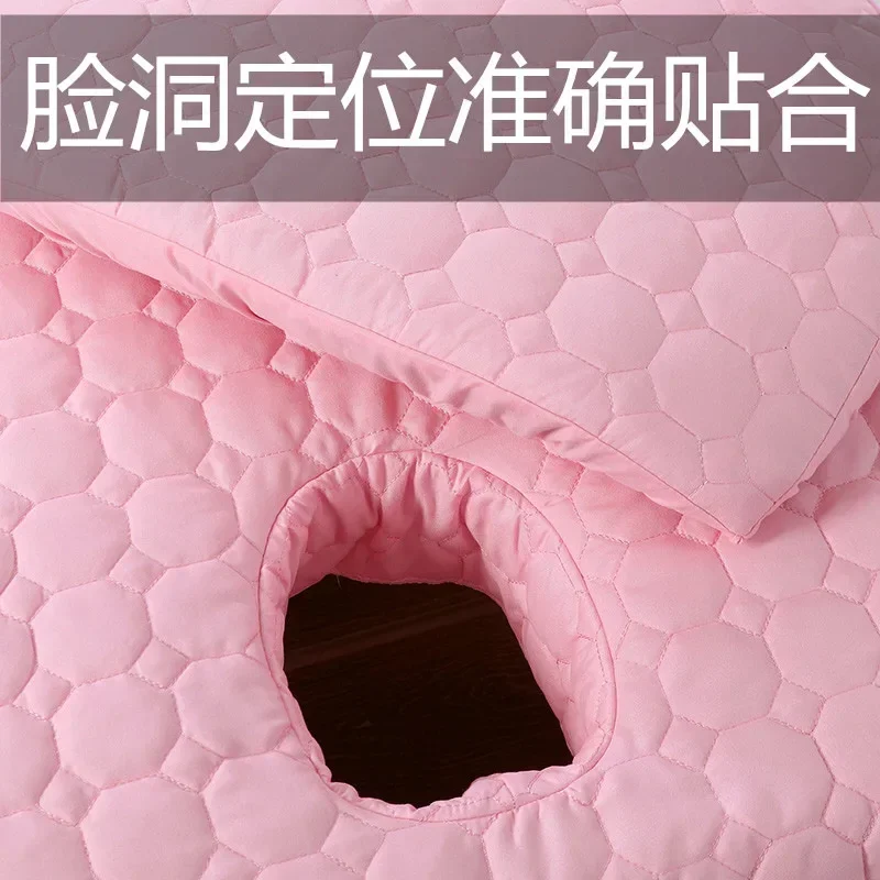 4 قطعة الجلد ودية صالون تجميل طقم سرير غطاء السرير المفرش تدليك سبا تنورة البراز غطاء المخدة غطاء لحاف إدراج