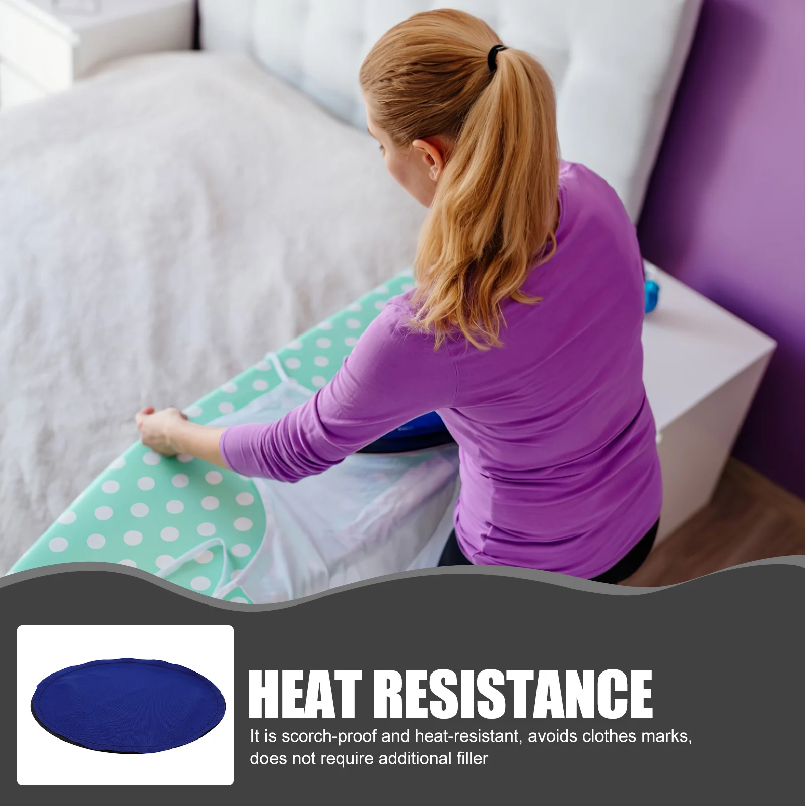 

4pcs Ironing Board Cover 9.24X9.24In Thick Heat Resistant Non-Slips Protective Cloth For Home Ironing Tabletop Covers