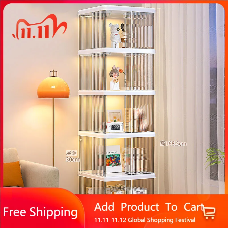 

Вращающийся книжный шкаф для хранения в доме, мобильная художественная подставка на колесах, вращающийся вращающийся книжный шкаф, дверь, мини-кровать, Mueble Almacenaje, домашний декор