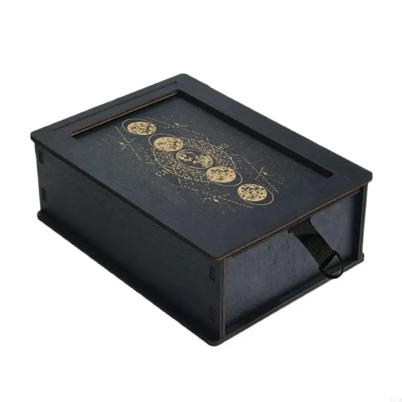 

Push Pull Tarots Card Box Storage Case Portable Card Container Divination Storage Box Card Container Easy to Carry