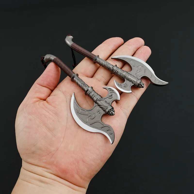 Qing Yu Nian Film and Television Peripheral Weapons Full Metal Haitang Duo Duo Axe 12CM Crafts Hand Puppet Cos Accessories Toys