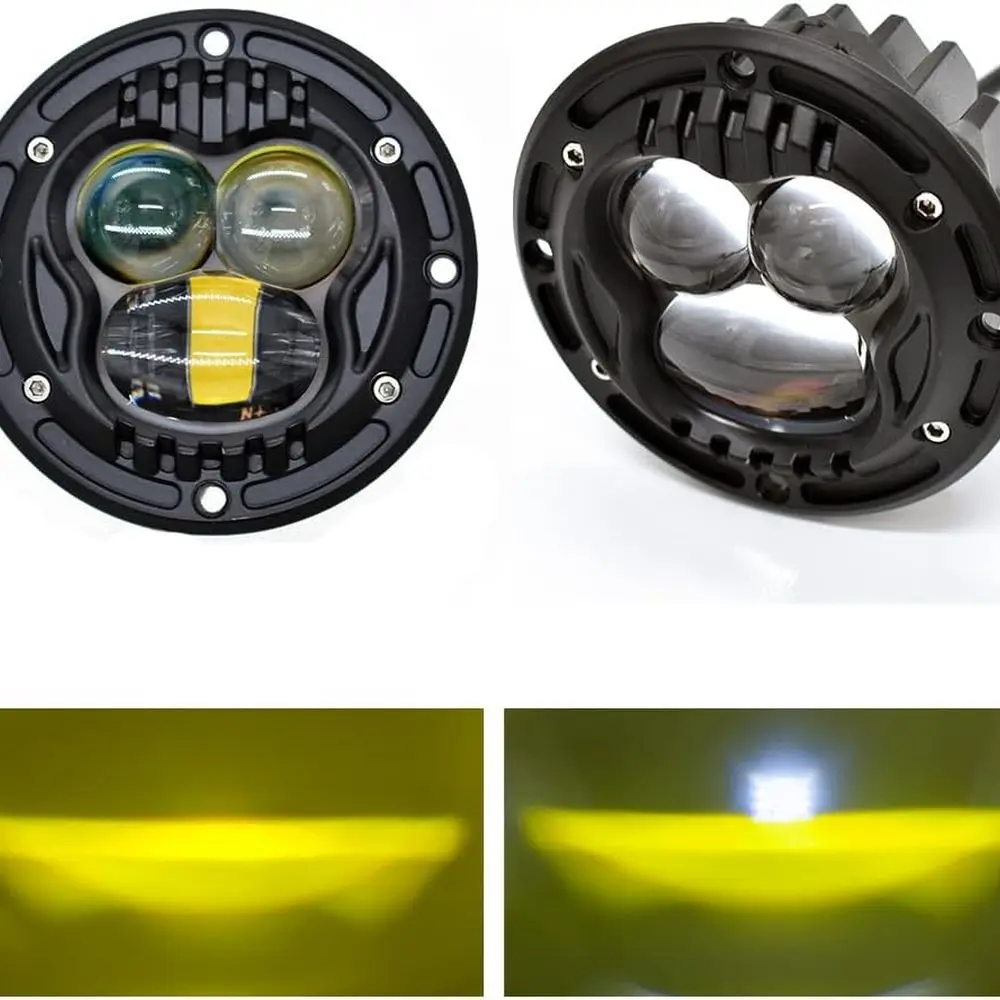 

4-Inch Amber LED Pod Lights for Off-Road, Bumper, Spot & Fog, Suitable for Tractor, Truck, ATV, UTV, Golf Cart