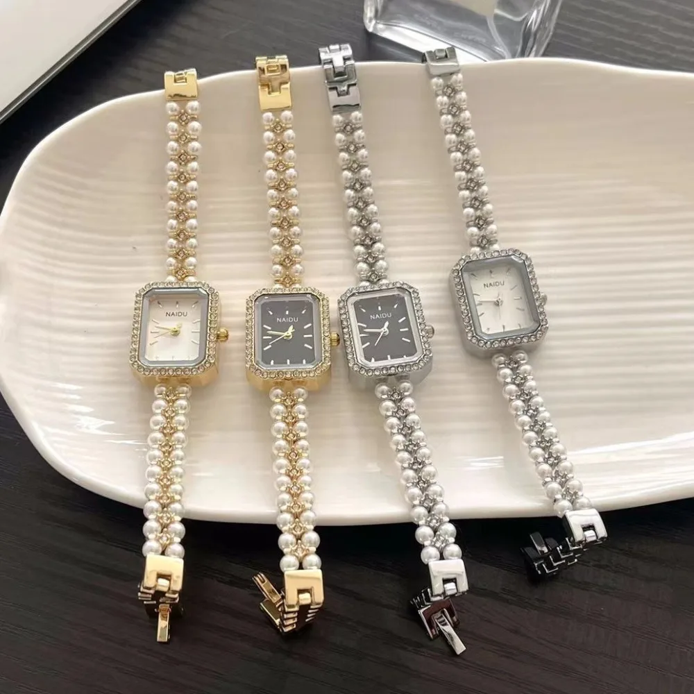 Pearl Studded Strap Women Watch Luxury Ladies Gift Bracelet Watch Fashion Quartz Wristwatches Dropshipping Relojes Para Mujer