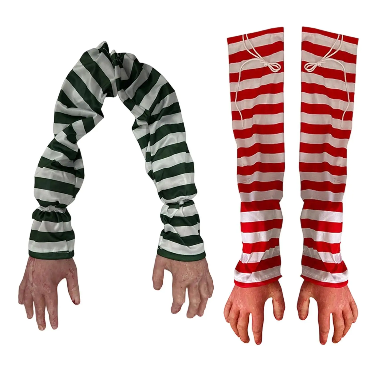 

2 Pieces Halloween Fake Hands Spooky Hanging Toy Collectibles Severed Arms Holiday Decoration Party Tricks for Trees Front Door