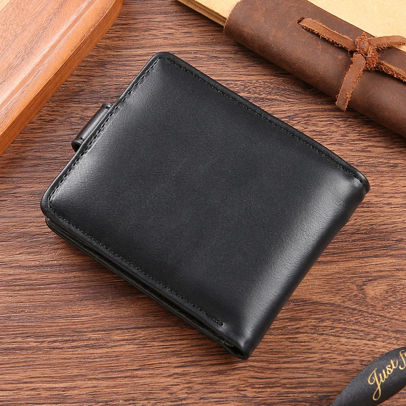 Heren Pu Lederen Portefeuilles Visitekaartje Houder Premium Short Id Houder Portefeuilles Voor Man Luxe Geld Tas Munt Portemonnee Clutch