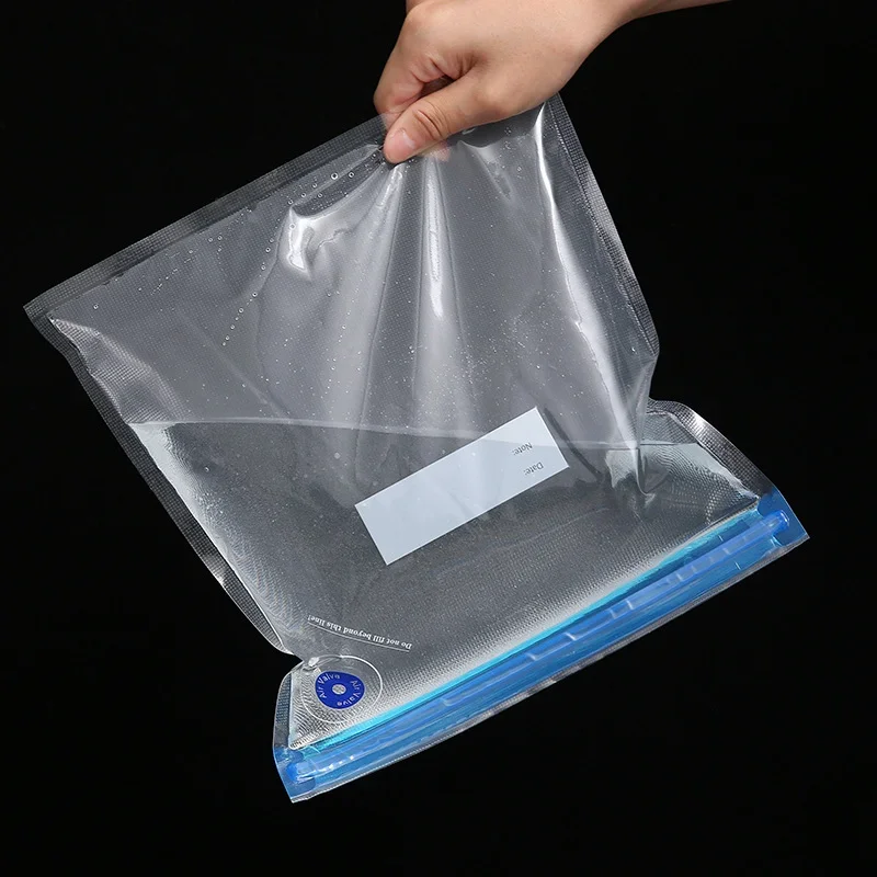 10Pcs Vacuum Sealer Bags Reusable Food Storage bag Household Vacuum Food Sealer  Bag With Hand Pump Sealing Clips