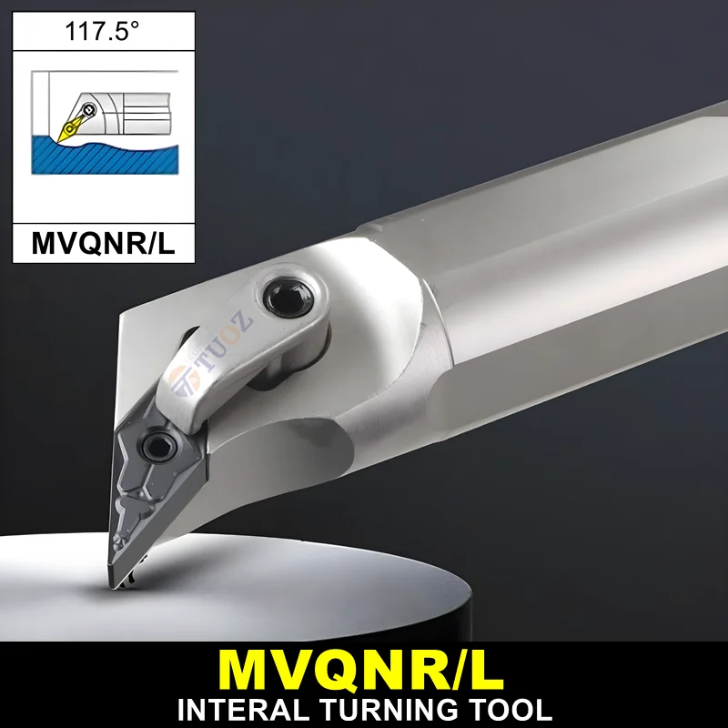 

TUOZ MVQNR 117.5° Lathe Tools S20R-MVQNR16 S20R-MVQNL16 S25S-MVQNR16 S25S-MVQNL16 20MM 25MM Internal Turning tools