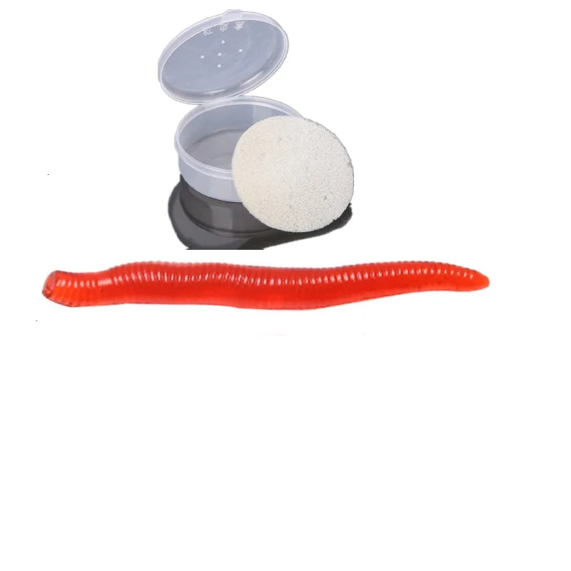 

20pcs/box Lifelike Red Worm Soft Lure Earthworm ice winter Fishing Silicone Artificial Bait Fishy Shrimp Additive Bass Carp