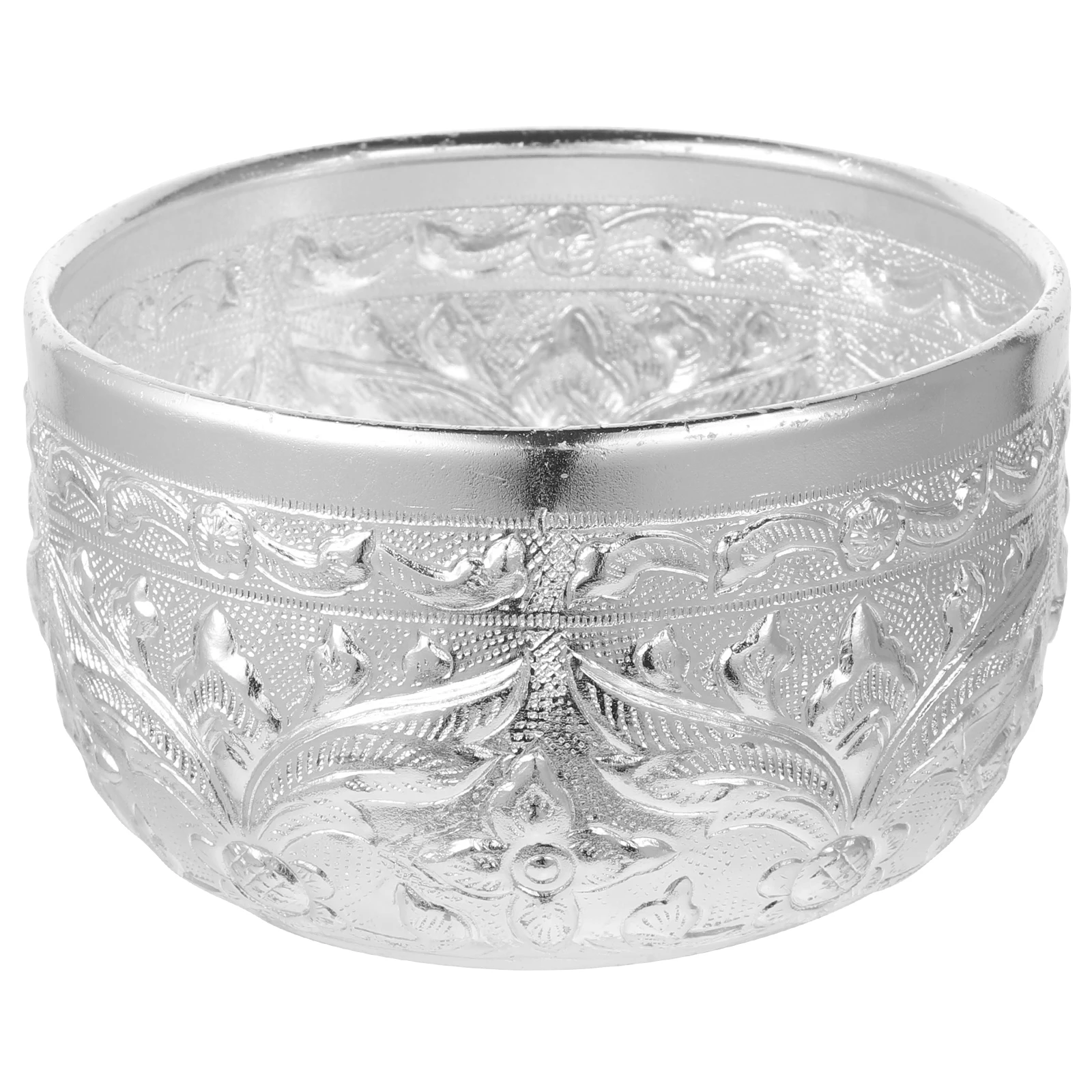 

Tin Bowl 10CM Diameter 6CM Height Thai Style Handmade Carved Bowls for Spa Aromatherapy Essential Oil Container Fruit Rice