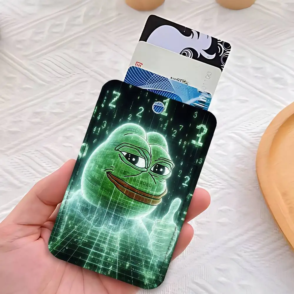 Portachiavi Cool P-Pepe The F-Frog per Carte di Lavoro, Bancarie, Aziendali, Studenti, Custodia Protettiva per Tessere e Carte Autobus