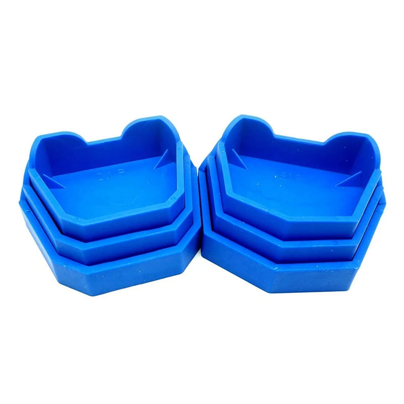 Afdruk Trays Basis Mallen Set Voor Lab Gips Model Gegoten Trimmen Model Basis Voormalige Blauwe Silicagel 6 Stuk