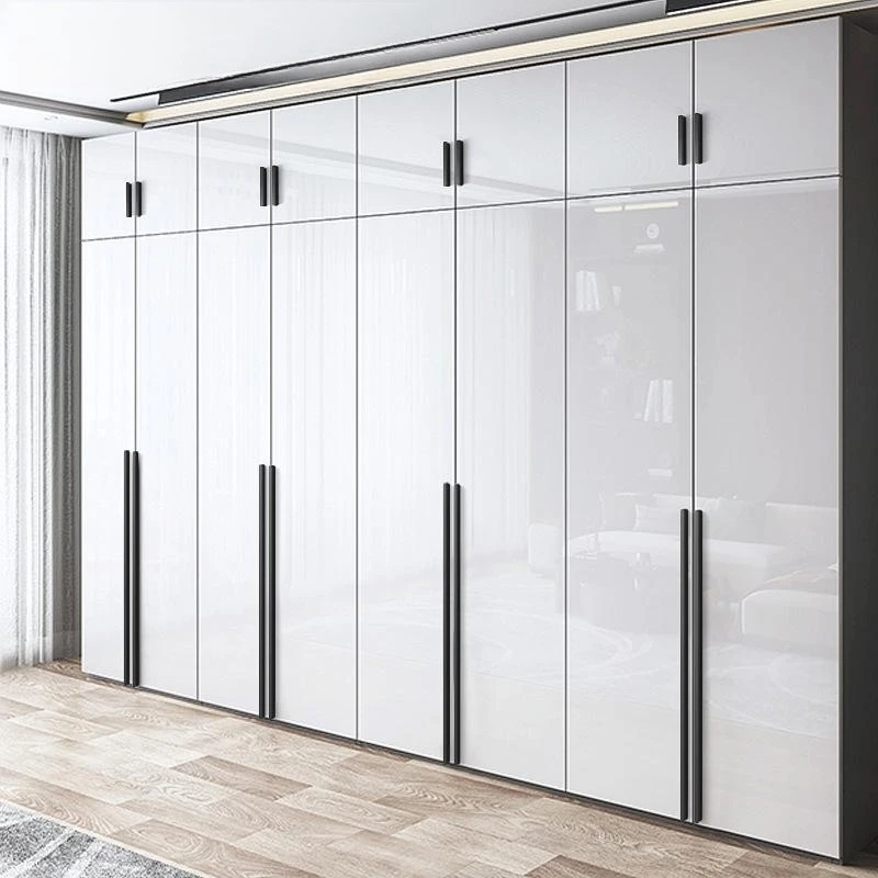 Maniglia per porta per armadi da cucina invisibile estesa Maniglia per porta per armadi in lega di alluminio Manopola per mobili nera/oro/grigia Maniglia per mobili