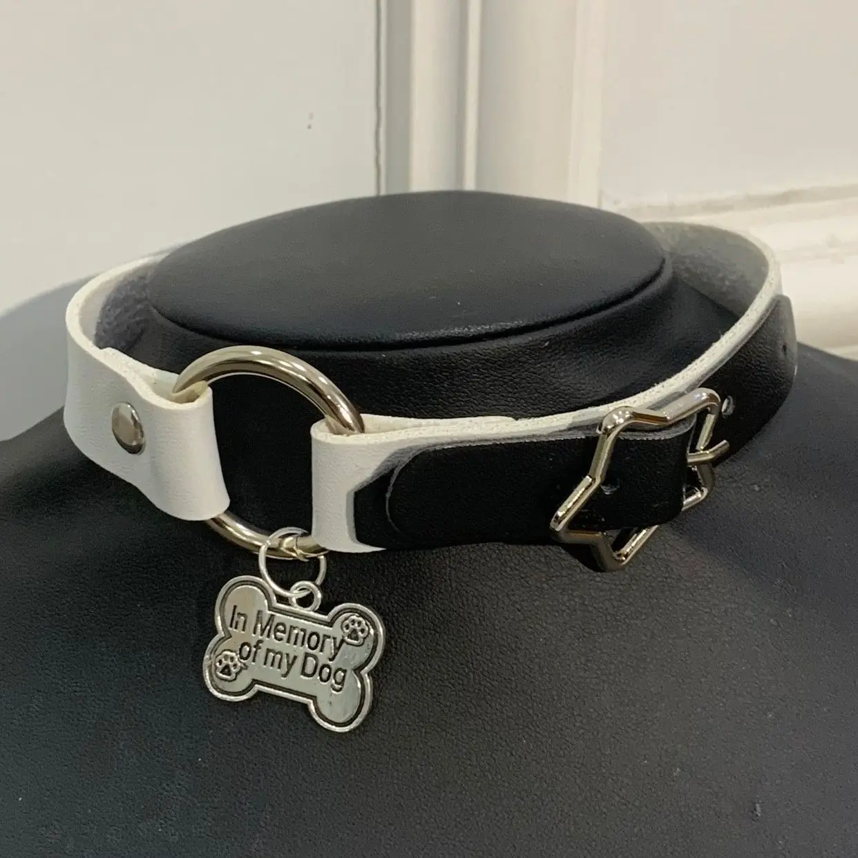 Minority All-match Punk Harajuku Individuality Dark Hottie Original Subculture Bone Star Leather Choker Necklet Pendant