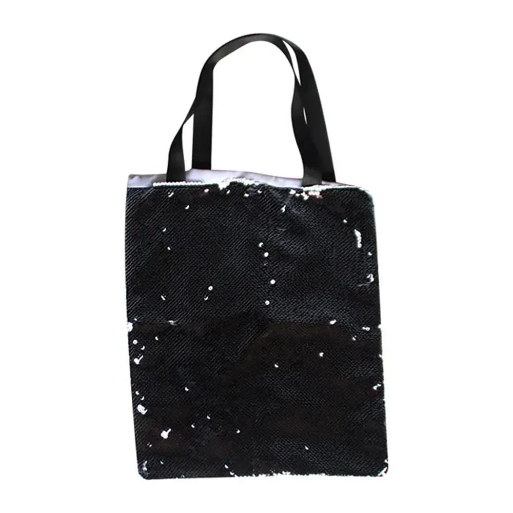 Women Reversible Magic Blank Sublimation Print Canvas Shopping Bag Sequin Tote Bag For Gift