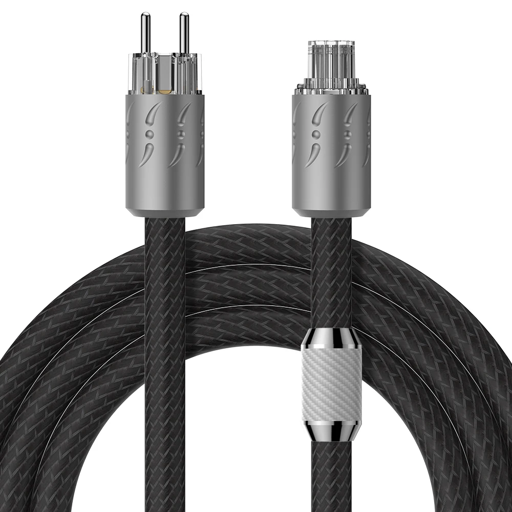 Viborg 16pcs Multplex Copper Schuko Audiophile AC Power Cable HIFI EU US Power Cable with Pure Copper Power Plug Connector
