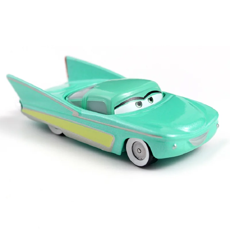 Disney-Coche de juguete de Metal fundido a presión para niños, Cars 3 Pixar, Flo, 1:55, Lightning McQueen, regalo para niños y niñas, regalos de