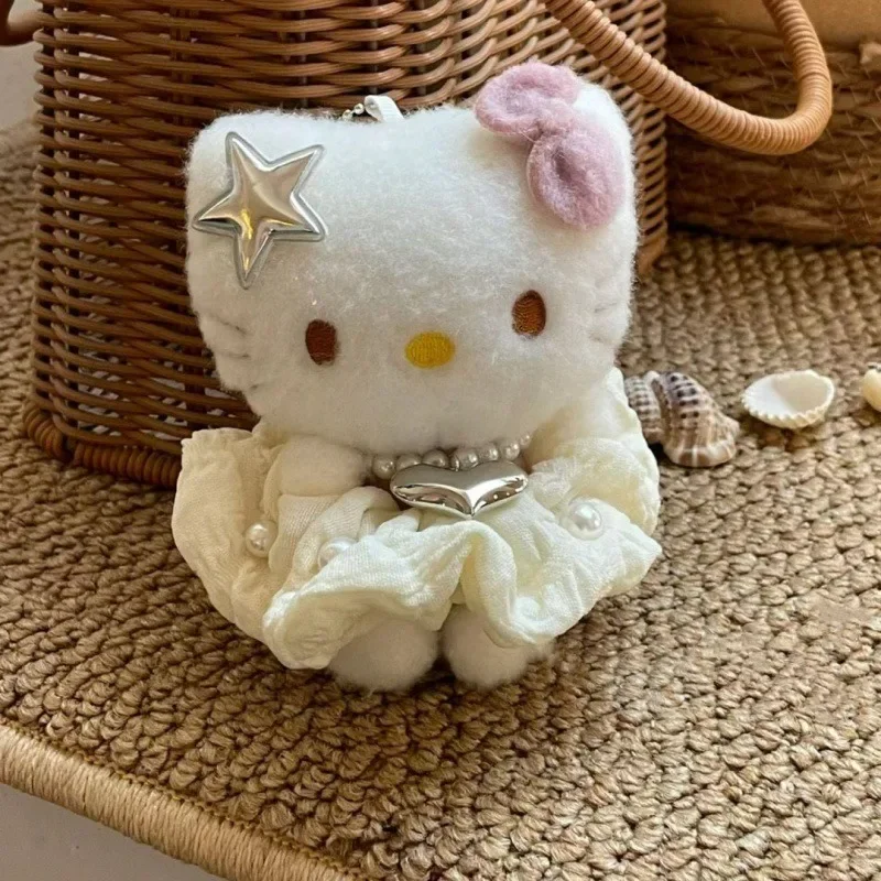 Sanrio Hello Kitty bambola di peluche carino KT Cat Plushies moda ragazza e bambino zaino ciondolo portachiavi giocattoli regali di festa Kawaii