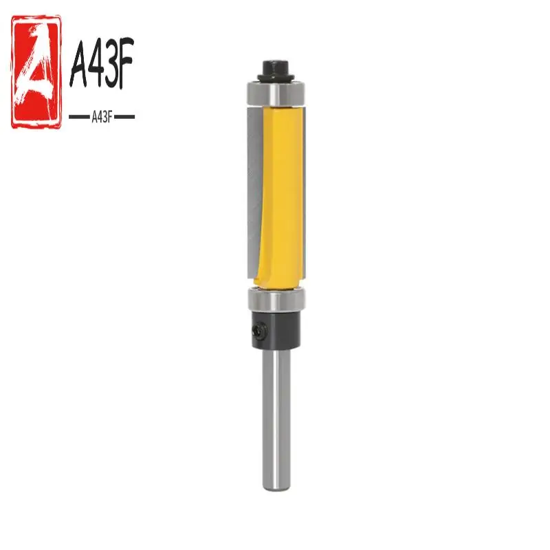 

A43F-1/2 6 мм хвостовик заподлицо фреза с двойным подшипником сверло инструмент для обработки древесины
