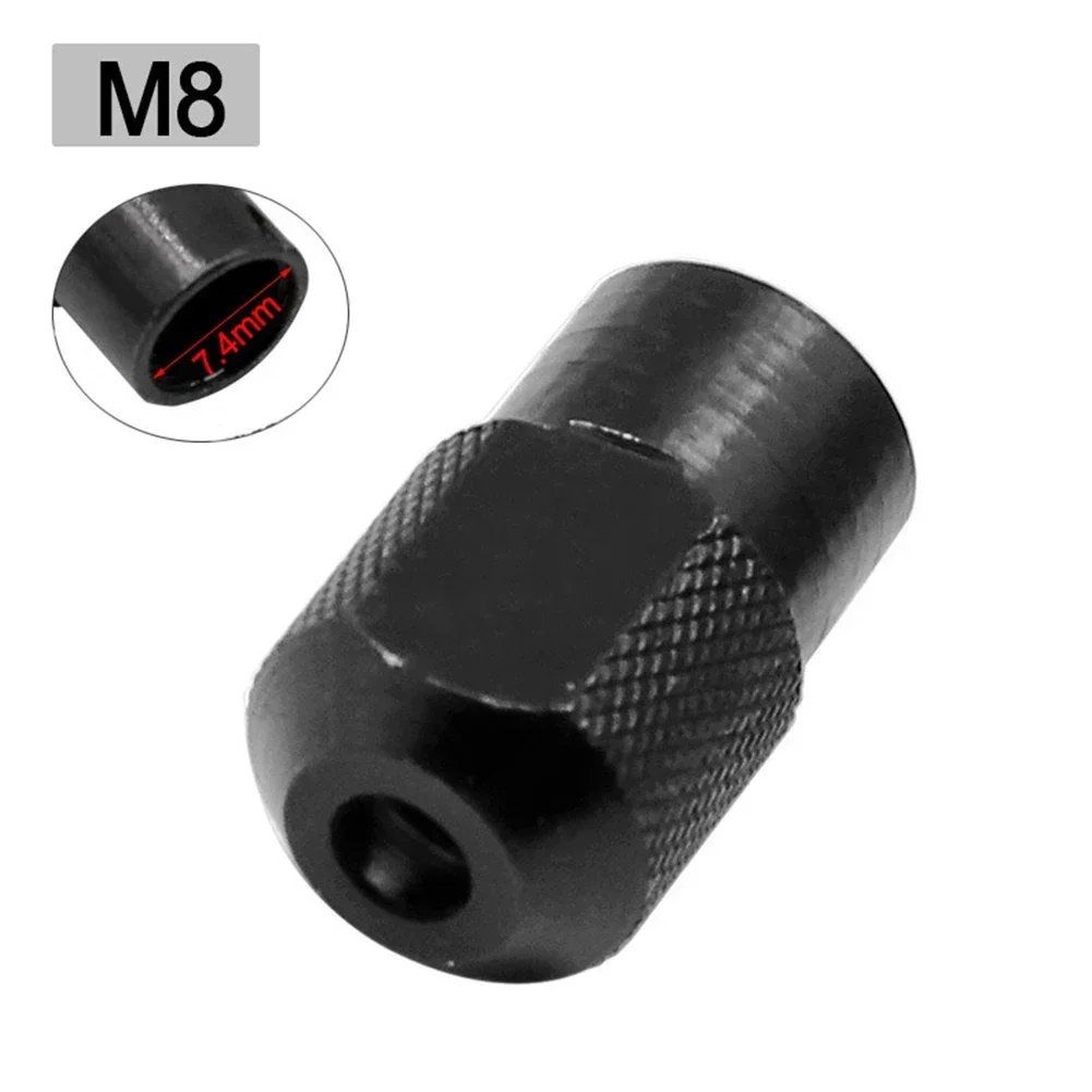 5pcs Mini Drill Chuck M8x0.75mm Zinc Alloy Chuck Nut Rotary Tool Engraver Electric Grinder Grinding Power Tools Accessories 
