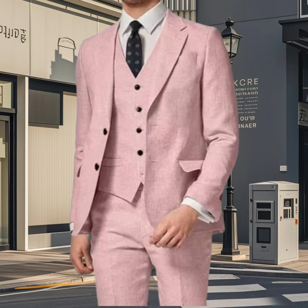 

Solid Color Men's Formal Business Suits 2024 Trendy Full Suit Set Colorful Singer DJ Stage Performance Costume
