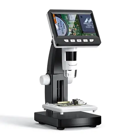 Microscopio Digital LCD de 1000X 4,3 ", 1080P, microscopio de monedas, 8 luces LED, lupa USB, reparación de soldadura, microscopio de vídeo para monedas