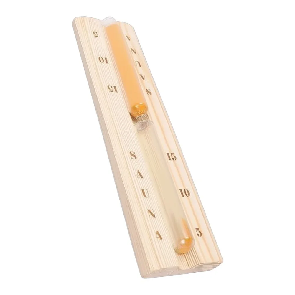 15 Minute Wooden Sauna Sand Timer Heat Resistant Rotating Hourglass For Dry Sauna Room Spa Accessories Home Improvement Decor