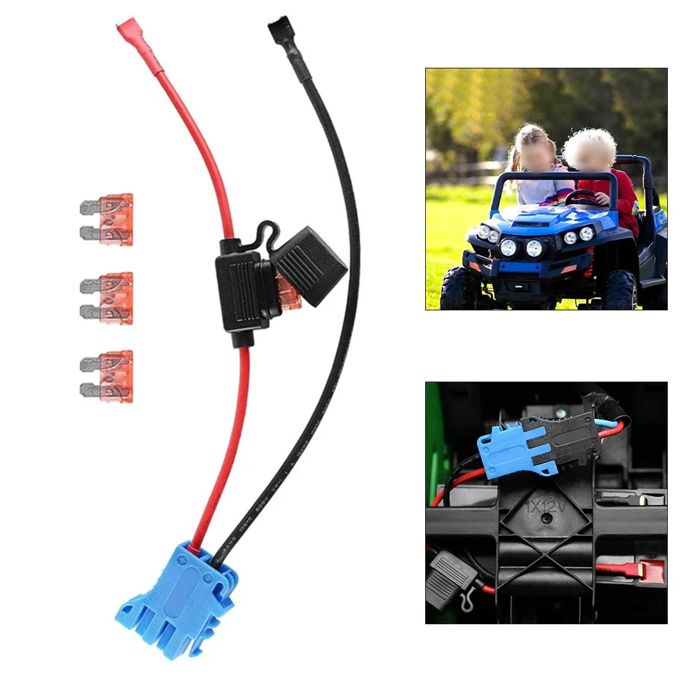 Conector de arnés de cables para Peg Perego, 12V, alimentado por batería, 4 pines, 40A, 12AWG, para juguetes alimentados por batería, conector de cableado fundido, 1 ud.