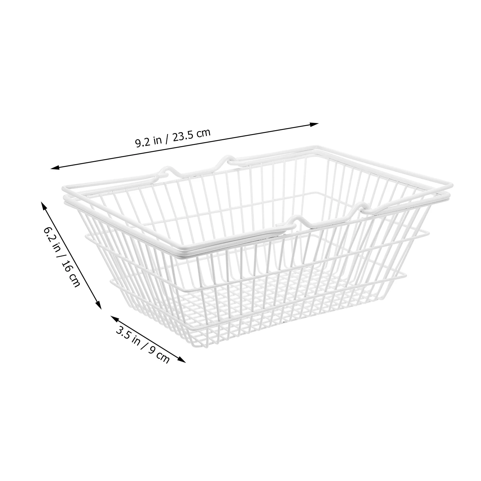 1pc プレミアム鉄製ショッピング収納バスケットハンドル付きポータブル家庭用オーガナイザーキッチン化粧品ビールスパイス収納用