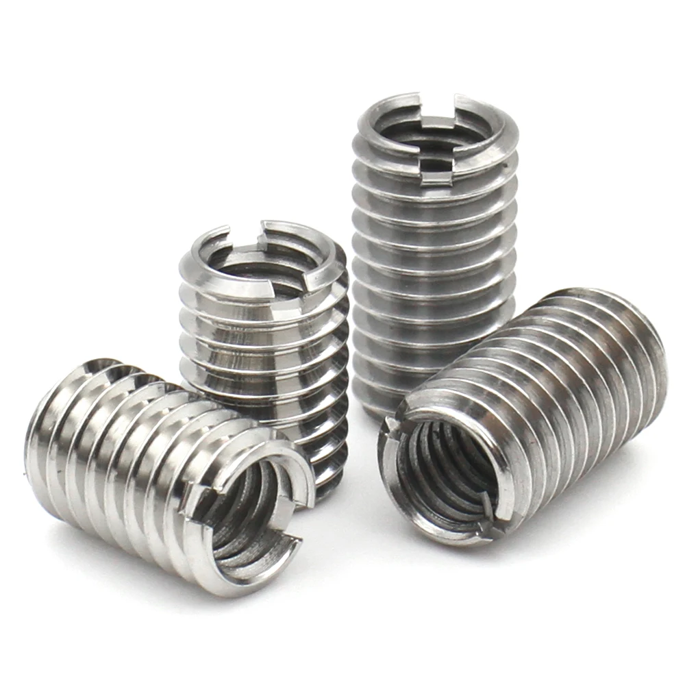 1/2/3/5/10 Stück M2-M12 Edelstahl Gewindeeinsatzadapter mit Innen- und Außengewinde, selbstschneidende Schraubenmuttern, Hülsen-Konvertermutter – Detail 2